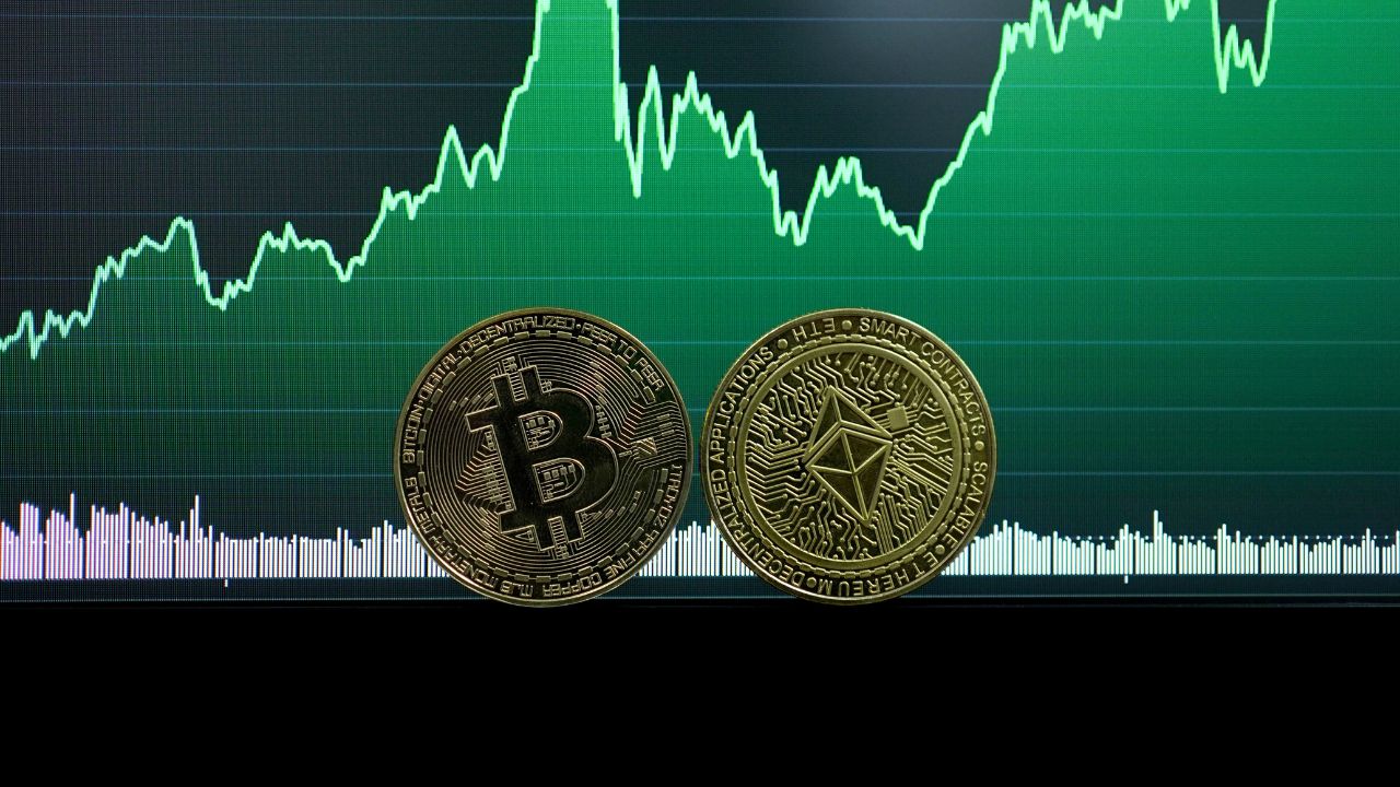 Graph showing Bitcoin's recent price surge, illustrating a sharp upward trend in the cryptocurrency market.
